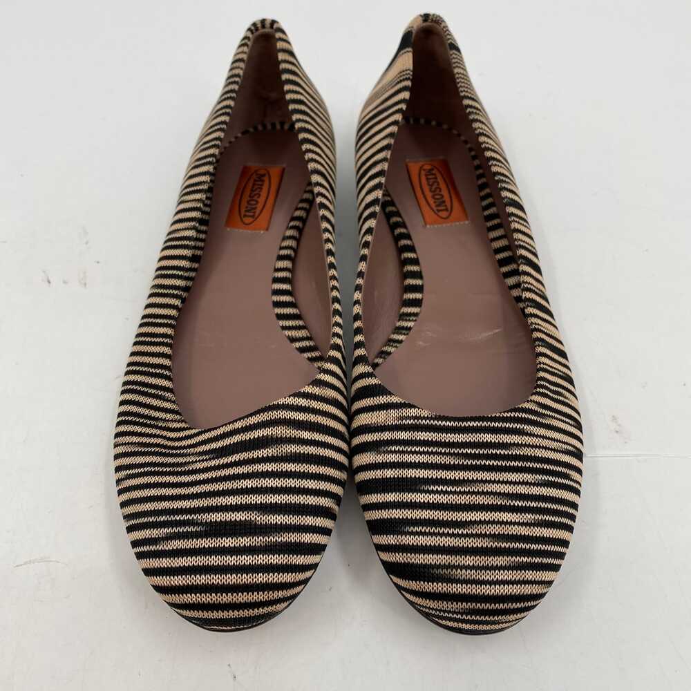 Missoni Black Tan Striped Knit Flats | Size 38.5EU - Picture 5 of 7